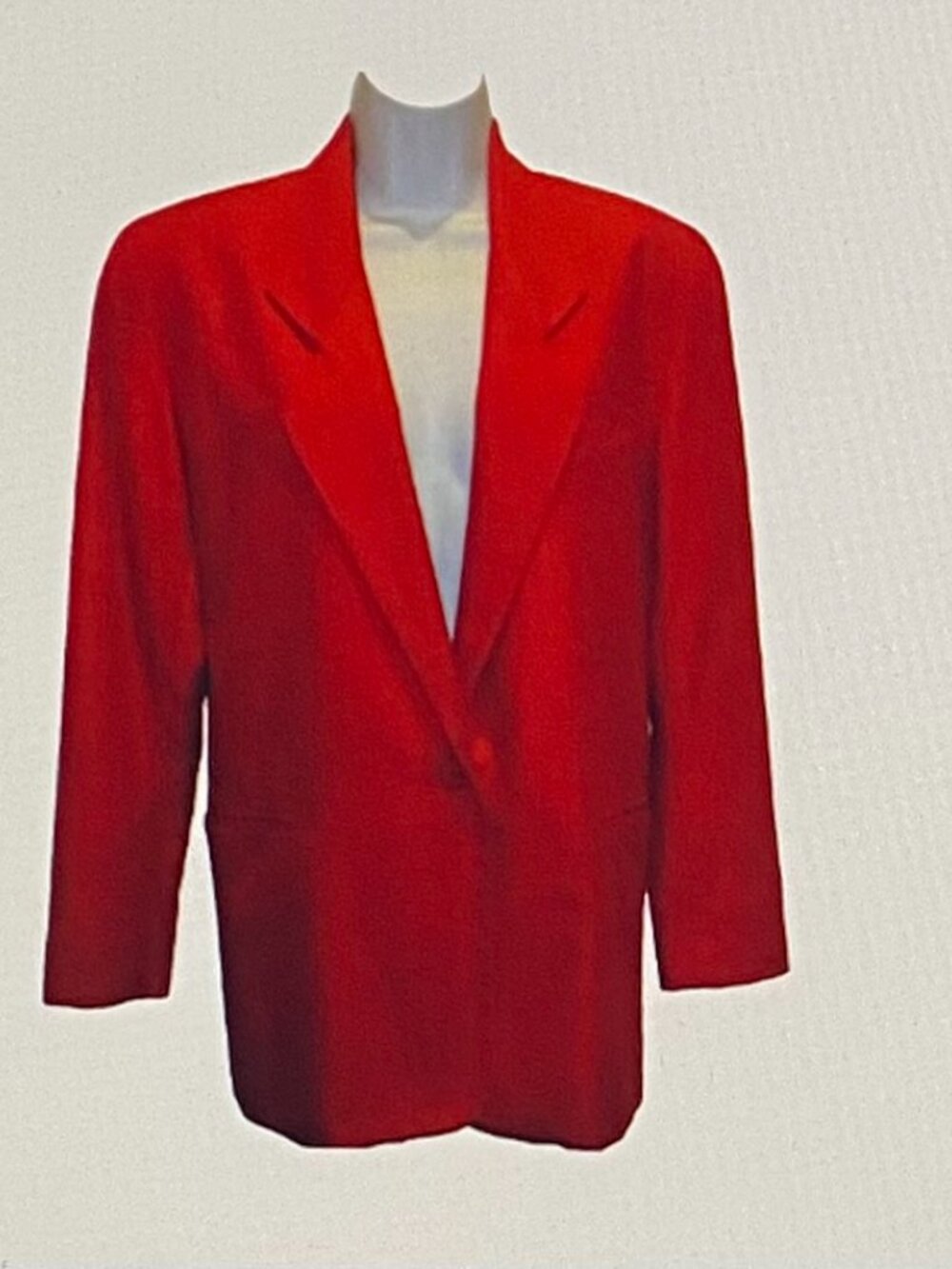 HENRI BENDEL NEW YORK SILK VINTAGE RED JACKET/BLAZER